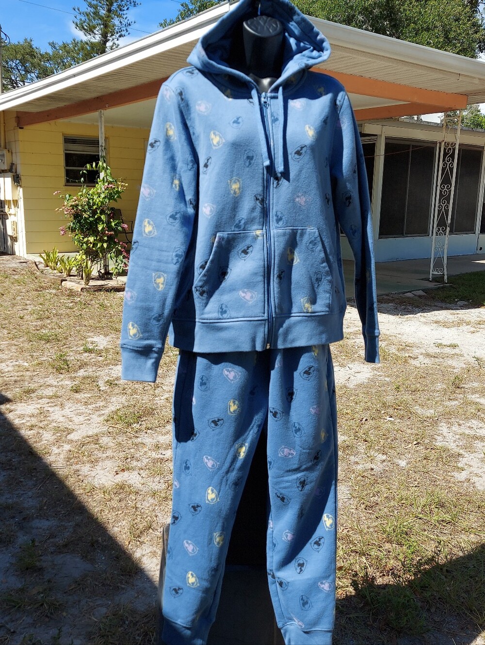 Marvel x Amazon Essentials Light Blue Fleece Hoodie Size M